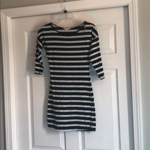 Black and white stripe dress